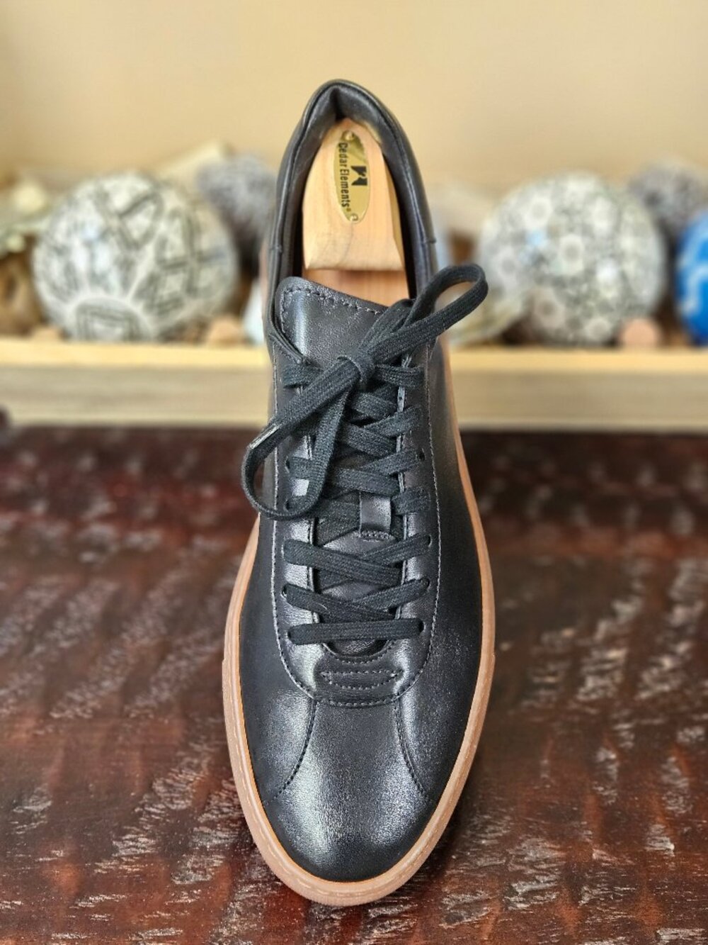 Aquatalia Men's Scott Smooth Leather Sneakers, Black, Sz 13 - Picture 10 of 15